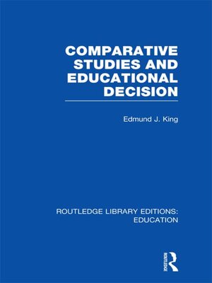 cover image of Comparative Studies and Educational Decision